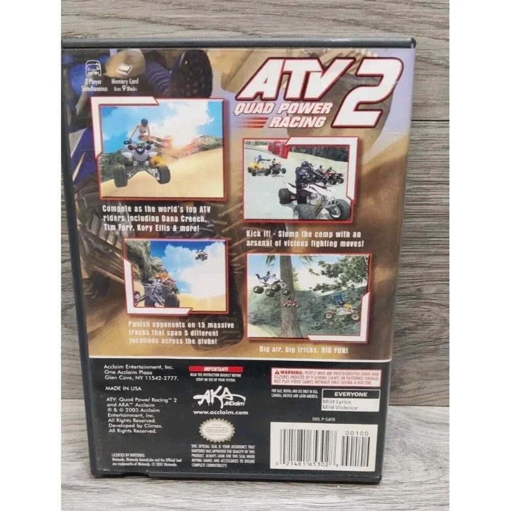 ATV Quad Power Racing 2 (Nintendo GameCube, 2003) CIB Complete